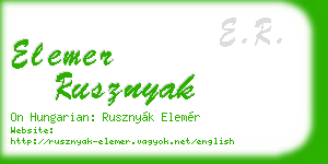 elemer rusznyak business card