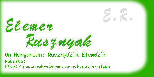 elemer rusznyak business card
